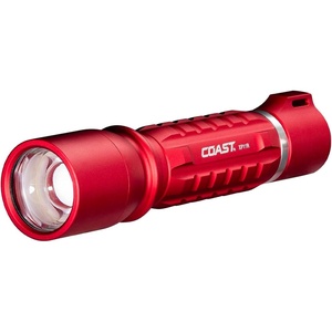 image:imageCoast XP11R 2600 Lumen USBC Rechargeable LED Flashlight with Slide Focusand Pure Beam Focusing Optic 4 Light Modes BlackRed